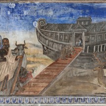 Noah's ark outside of the Saint Marina Orthodox Church